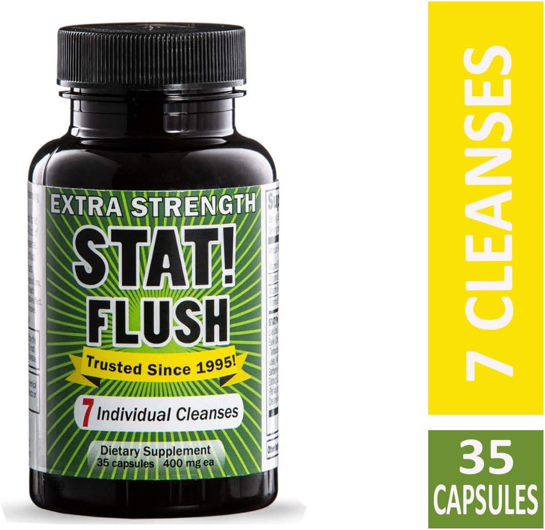 Stat Flush Value Size Emergency Detox - Pass Any Drug Test in 90 Minutes - 7 Full Cleanses (35 Capsules)
