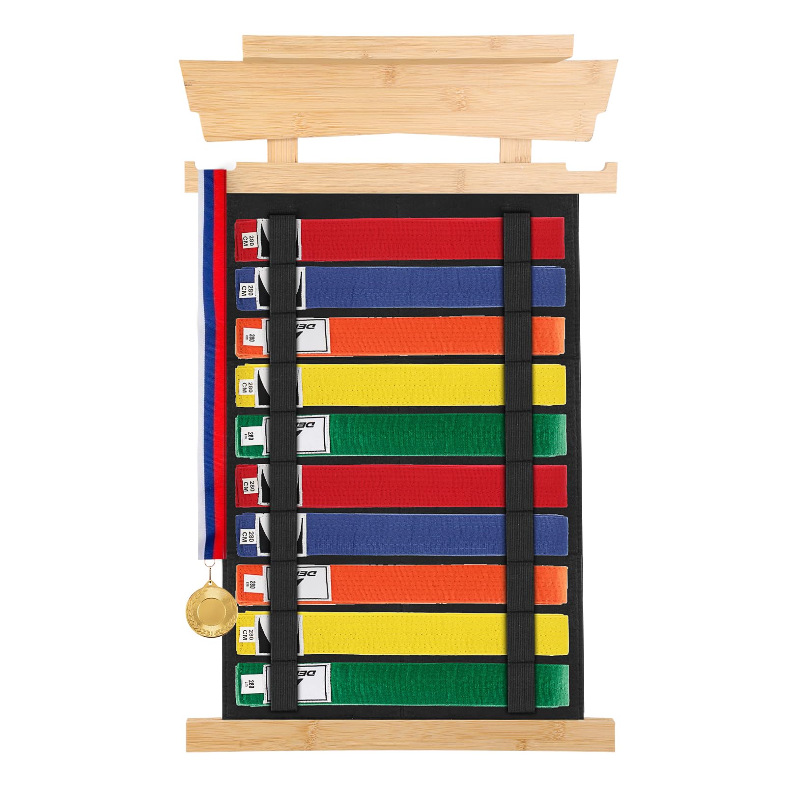 SUMNACON Kampfsport-Gürtel-Präsentationsständer, Karate-Taekwondo-Kampfsport-Gürtel-Organizer, Wandgürtel, Medaillen-Display mit Halterung für Kampfsport-Karate-Taekwondo-Anfänger (ohne Gürtel)