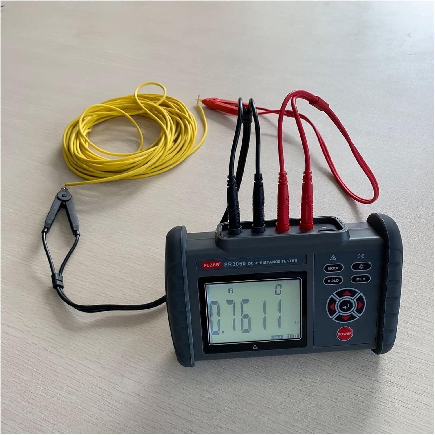 Insulation Resistance Tester, Low Resistance Tester Digital Resistance Tester DCground Resistance Tester Micro-ohmmeter 10uΩ FR3060A