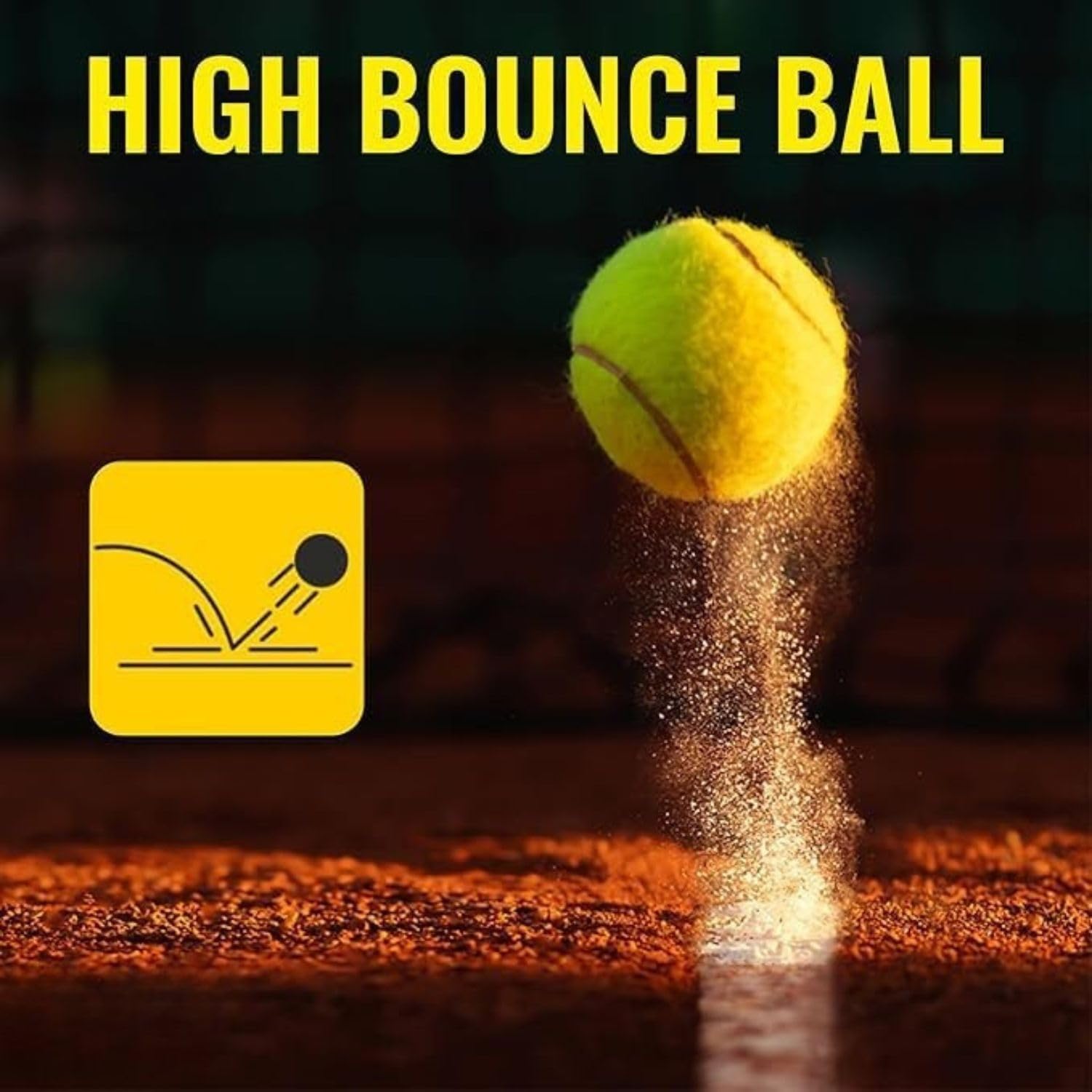 Durable Green Pack of 6 Tennis Ball for Practice and Training | Lightweight Tennis Ball for Adults, Professionals | Perfect for Indoor Outdoor Sports