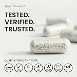 Nutrawave 700mg RESVERATROL Supplement Capsules (STRONGEST IN CANADA), 98% Pure Trans Resveratrol, Powerful Antioxidant and Anti-Inflammatory Properties. Gut Health, Improved Radiant Skin Supplement for Women and Men, Non-GMO, Vegan, Gluten Free. 60 