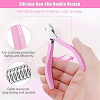 Vista 6 de Diesisa Cortadora de cutículas, extremadamente afilada, cortacutículas para uñas con mango de silicona, antideslizante, cortador profesional