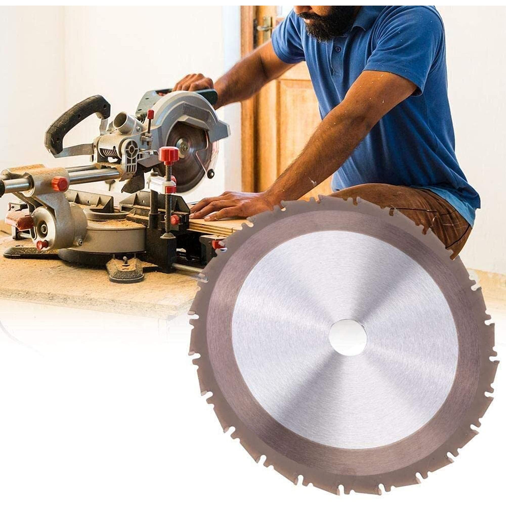 Lame per Seghe Circolari 2pezzi Lame per Seghe in Acciaio Legato 250 * 2.8 * 30mm * 48/60T Rivestito in Metallo Vapd Lame per Seghe Circolari per Tagli di Legno Metallo e Plastica