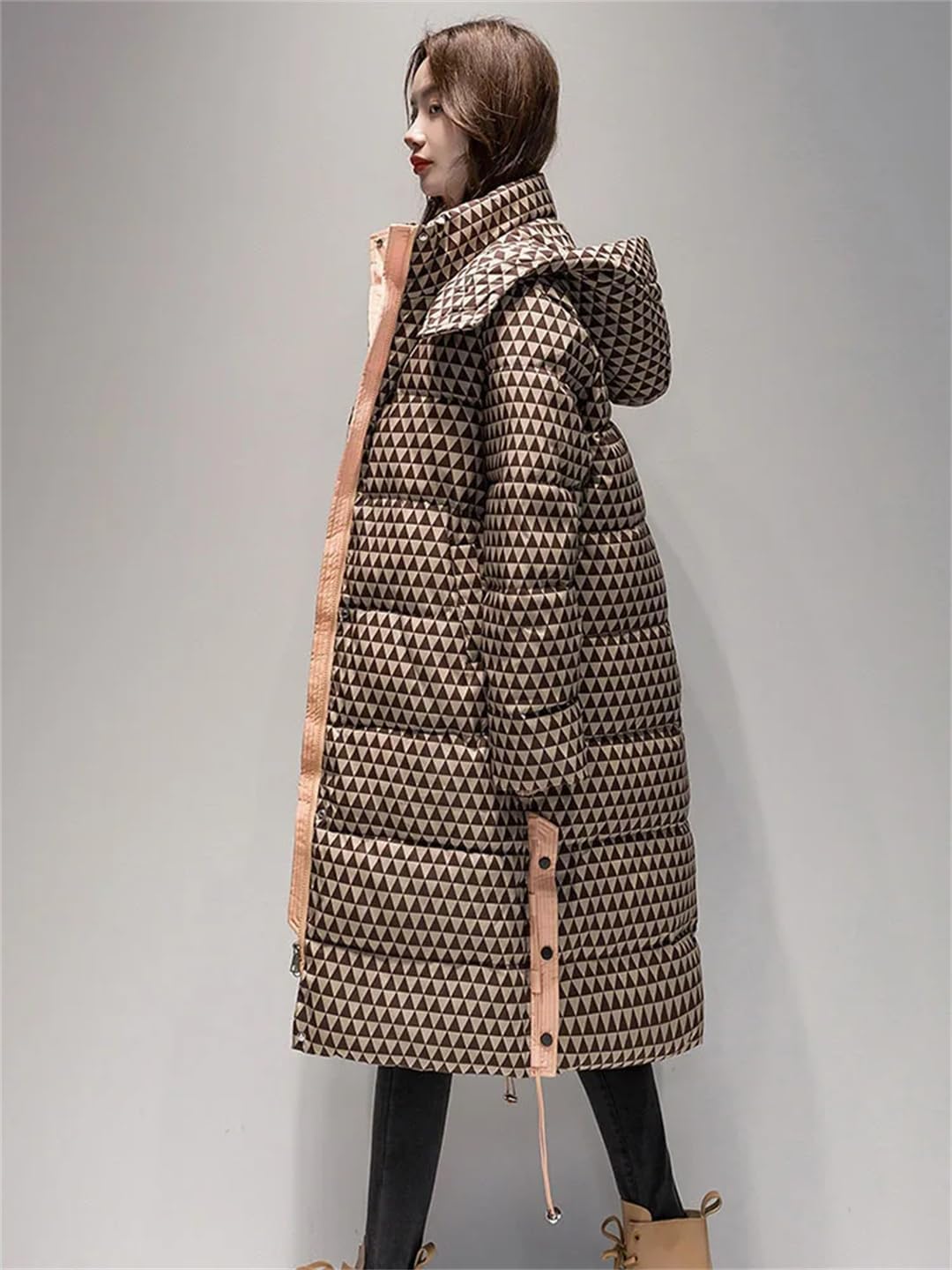 Women Snow Coat Padded Warm Jacket Down Jacket Winter Oversized Thick Long Parkas Waterproof Coat