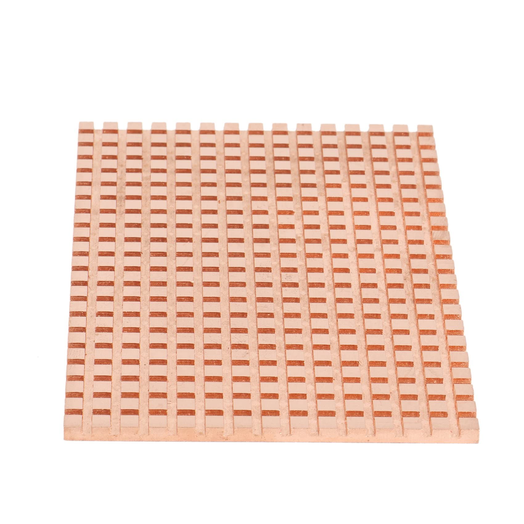 Bzocio Dissipateur Thermique Cuivre Pur 100x70x3 Mm – Radiateur Ailettes Pour PC Portable, SSD, Routeur