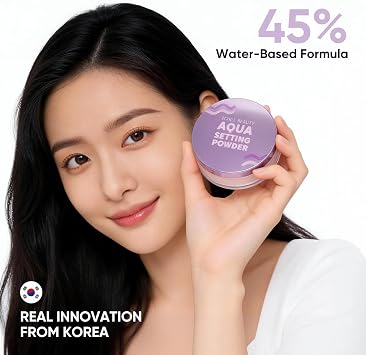 2CHILL Aqua Setting Powder, Translucent Face Powder with 45% Water Essence, Hydrating Matte Finish, Blurs Pores & Brightens Skin, Pressed Loose Setting Powders for Oil Control, Waterproof Sweat Resis