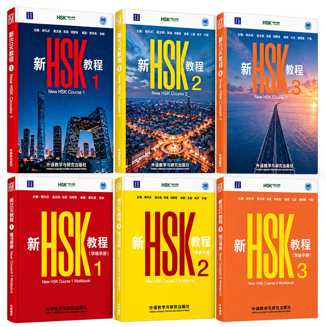 1+2+3 New HSK Course (3.0) SETS TEXTBOOK + WORKBOOK