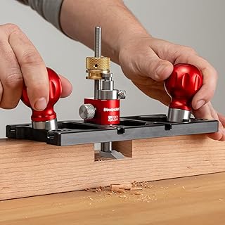 Router Plane, Precision Woodworking Tool for Joinery, 3 Mount Positions, Zero-Backlash Thumbwheel, Spear & Straight Blades, Ductile Iron Base - WRP