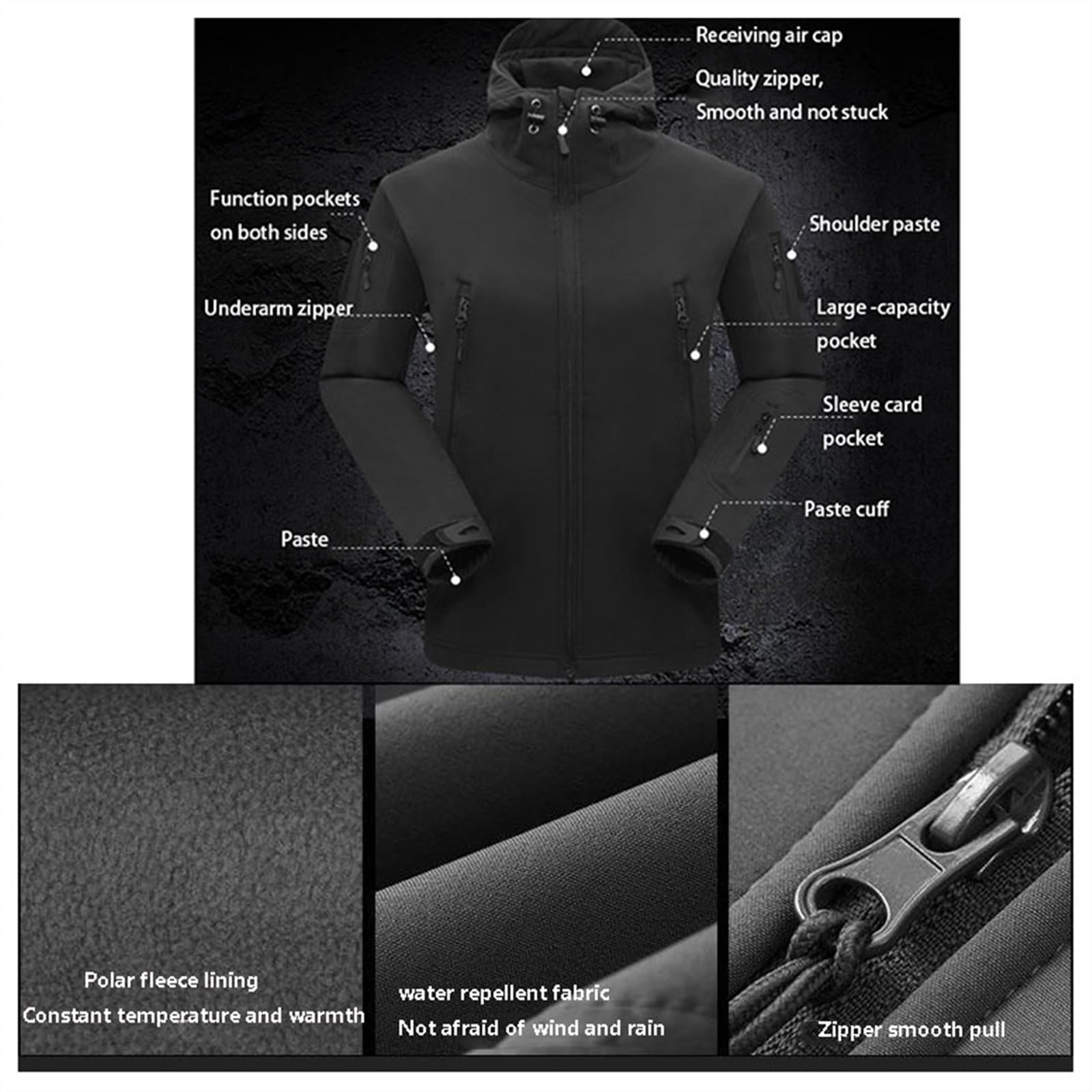 Wygwlg Completo Da Sci Da Uomo In Due Pezzi, Cappotto Da Neve Con Cappuccio Antivento Impermeabile Invernale Da Uomo 2 Pezzi Tute Da Snowboard, Include Fascia Da Braccio, Cintura