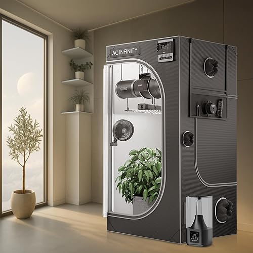 Miniatura 7 de AC Infinity CLOUDLAB 866, Advance Grow Tent 5x5, Thickest 1" Poles, 2000D Mylar Canvas, Lab-Tested Highest Reflectivity, Largest Zipper Window