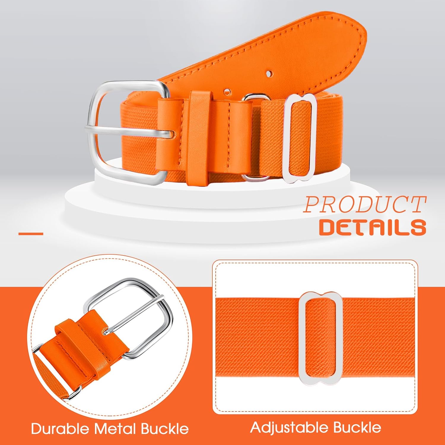 Haysandy Baseball Sock and Belt Combo Set 2 Thick Adjustable Softball Socks with Elastic Waist Belt for Youth Adults - Image 7