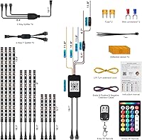 Vista 8 de 12 piezas de luces LED RGB para motocicleta para Harley Davidson Kawasaki Suzuki Yamaha Golf Cart, kit de luces subterráneas multicolor