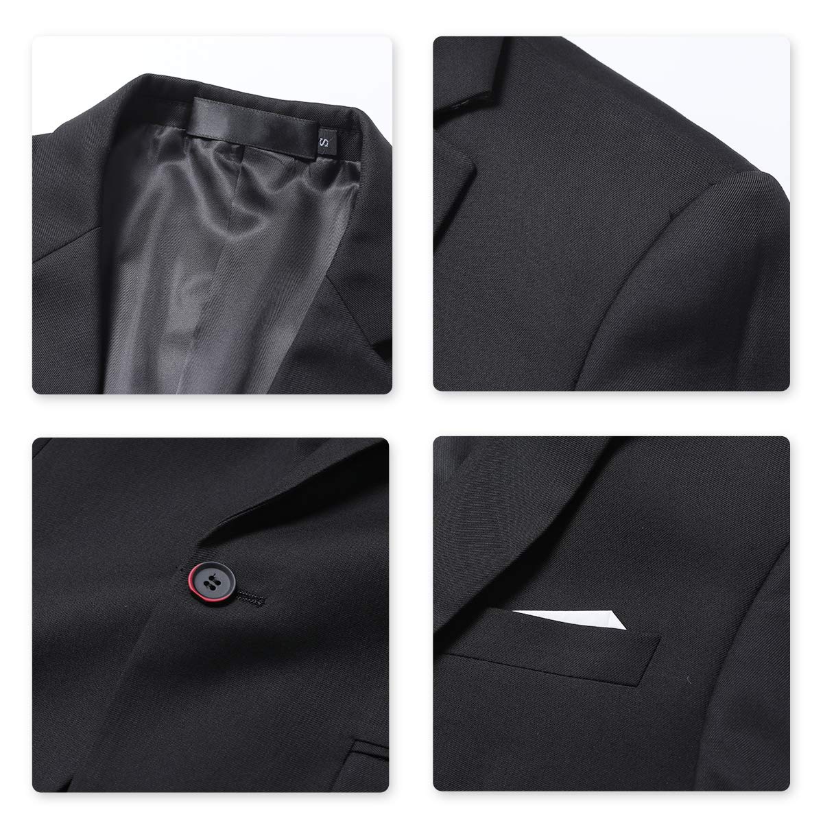 Allthemen Traje de Hombre de 2 Piezas Monocolor con un botón y Abertura en la Parte Trasera (Blazer + Pantalones)