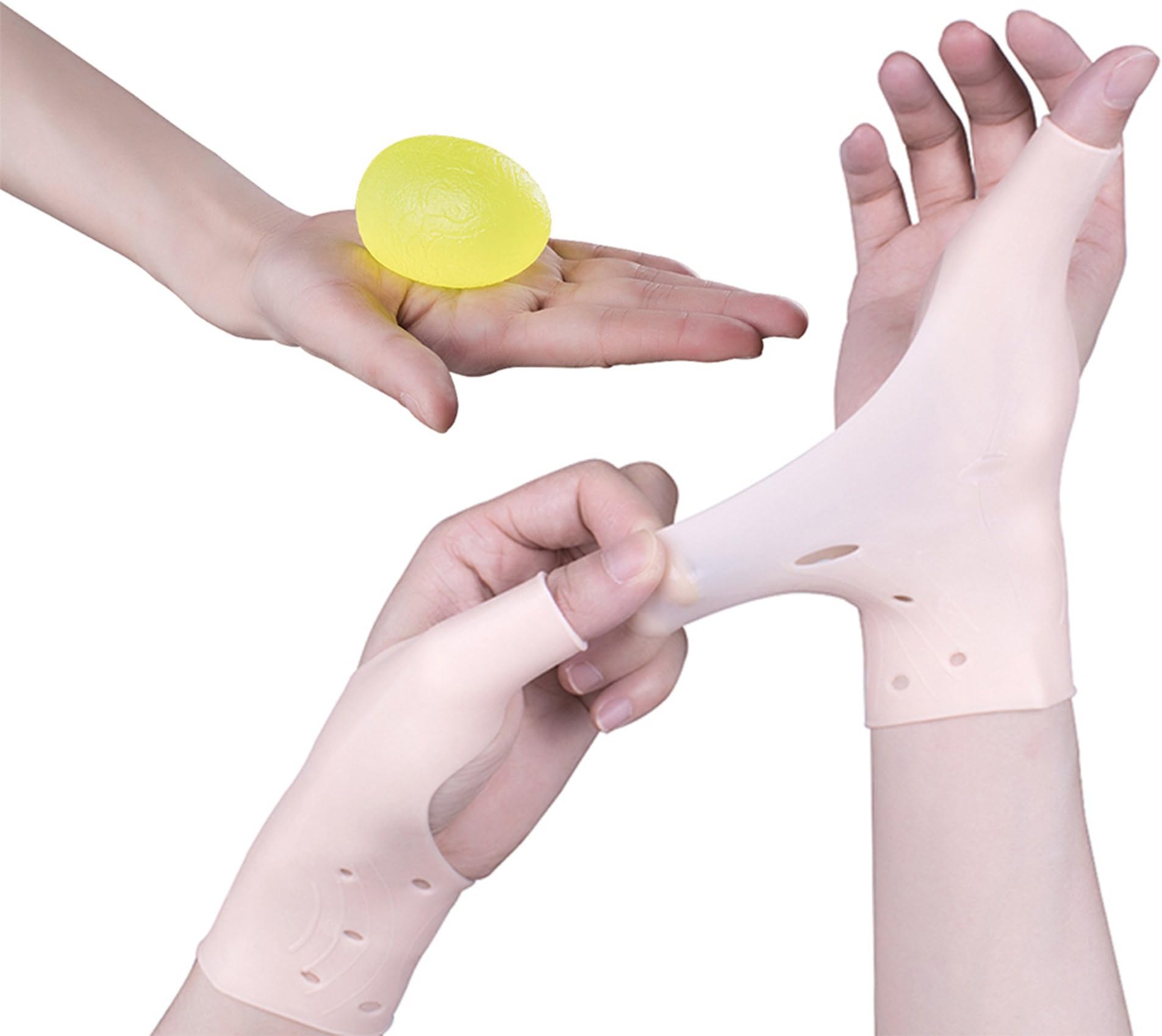 Gel Wrist & Thumb Support Braces for Left Right Wrists Helps Relieve Keyboard Typing Hand Pain Arthritis Carpal Tunnel Rheumatism De quervain's Tenosynovitis Soft Breathable Waterproof Splint 2 Pack