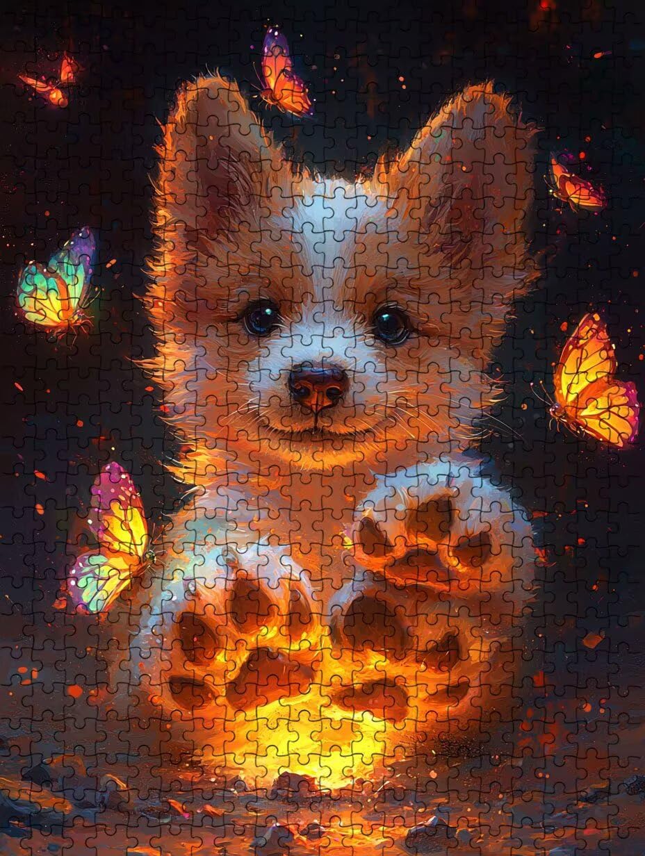 Świecące zwierzęta, puzzle, 4000 elementów, klasyczne puzzle, gra zręcznościowa dla dorosłych, puzzle dla całej rodziny, z pięknym opakowaniem, dekoracja DX0YL3-220