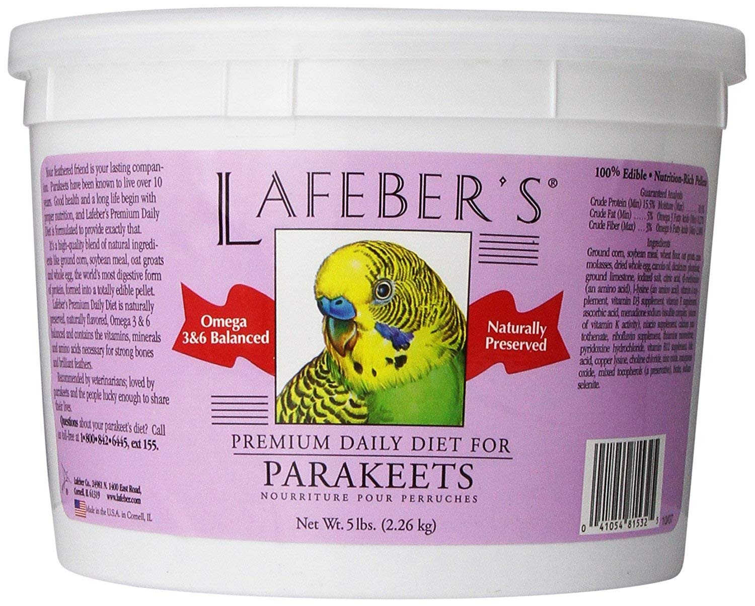 Lafeber Company Parakeet Pellets Premium Daily Diet Pet Food