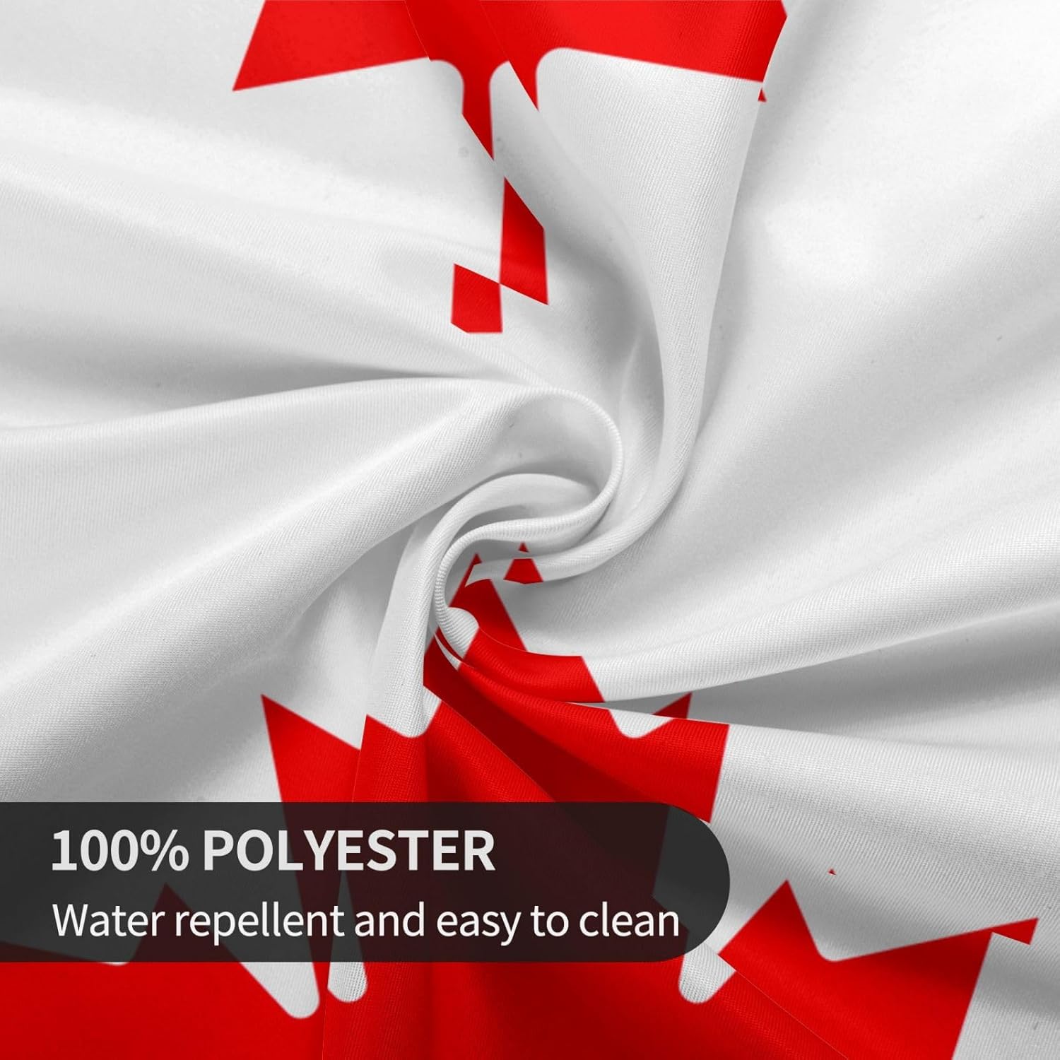 Canadian Flag Print Wrinkle Free Dining Table Cover for Birthday Party Farmhouse Tablecloths Up to 60 x 60 Inches