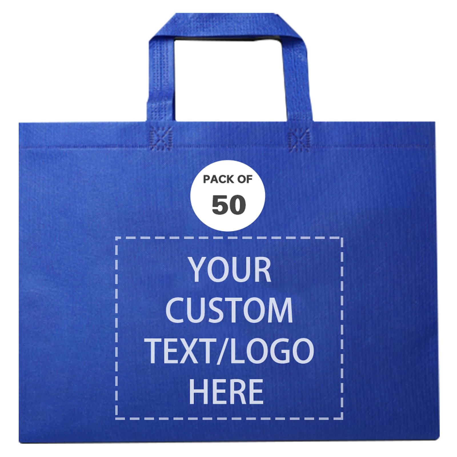 JEOHLORY Custom Tote Bags Set of 50, Bulk Pack Grocery Shopping Travel Business Activities advertisement Reusable Bag