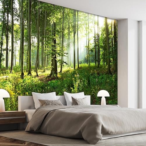Miniatura 2 de Papel tapiz de bosque verde, papel tapiz para dormitorio, sala de estar, baño, oficina (no se pega ni se pega)