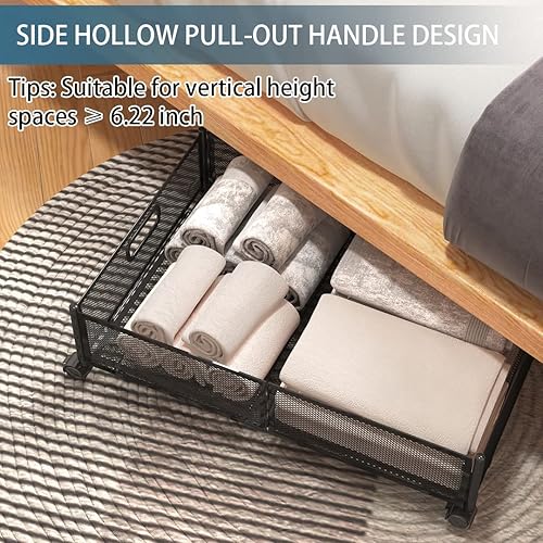 Miniatura 5 de Contenedores de almacenamiento debajo de la cama, almacenamiento de zapatos debajo de la cama con ruedas, organización de almacenamiento de