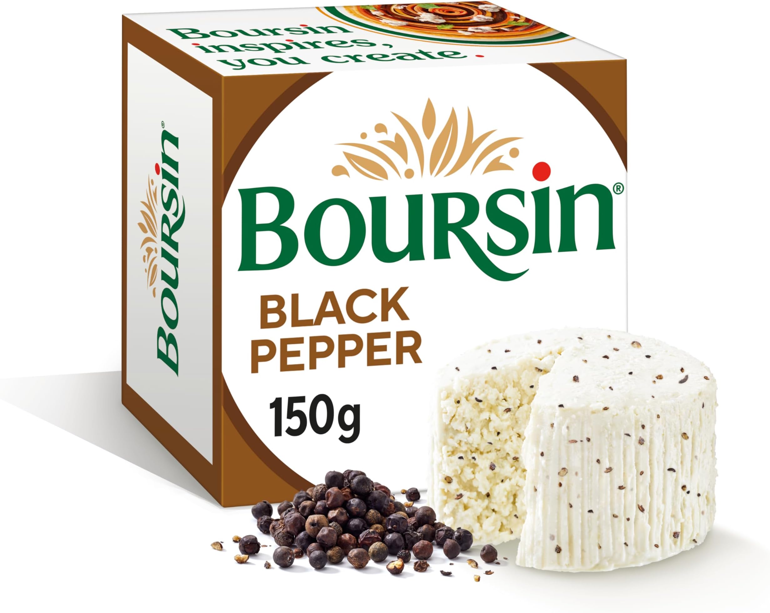 Boursin Soft Cheese with Pepper, 150g