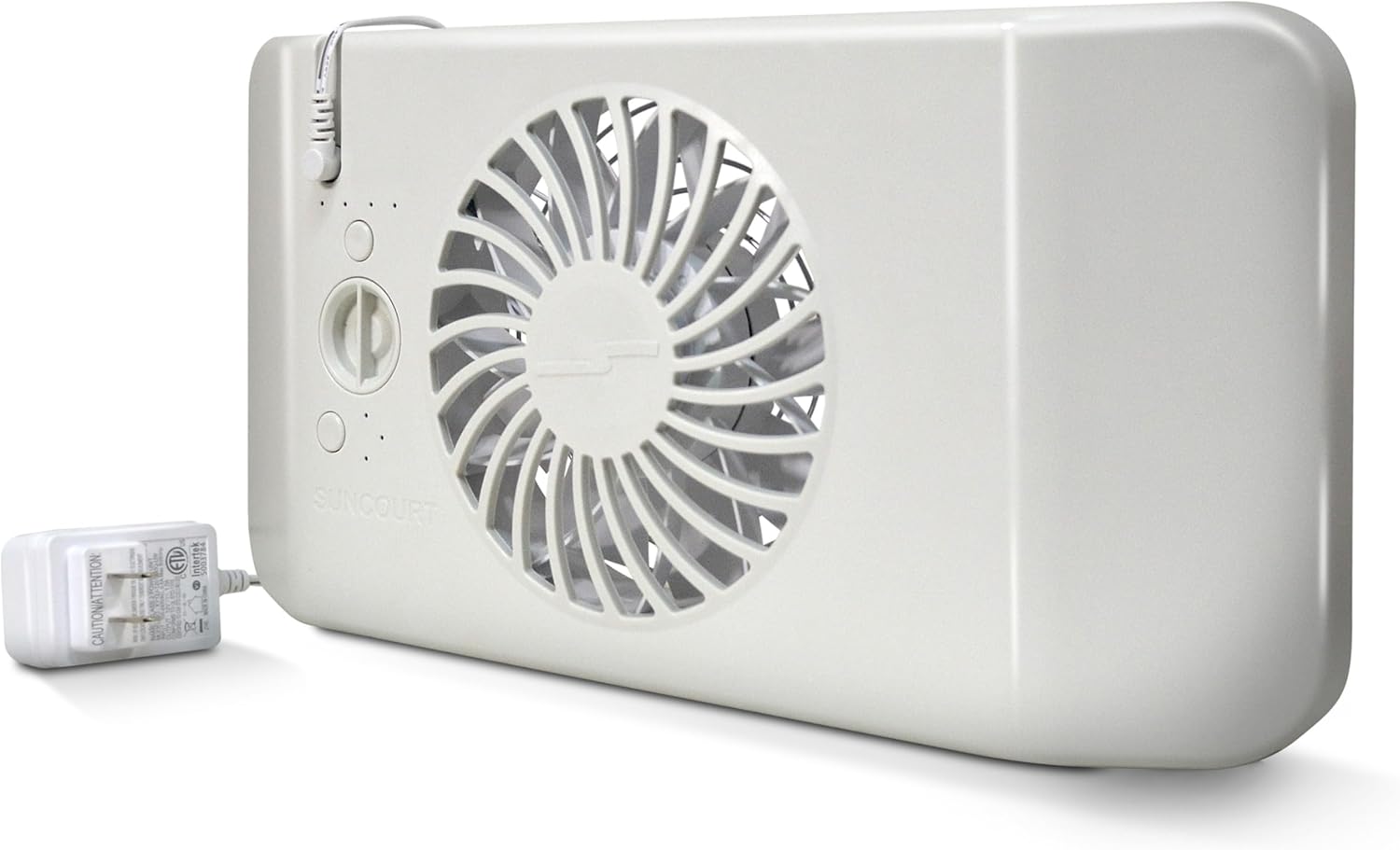 Suncourt Equalizer EZ8 Floor Register Booster Fan — Ultra-Quiet, 8-Speed Fan with Smart Technology and 6-Foot Power Cord, HC600 (White)