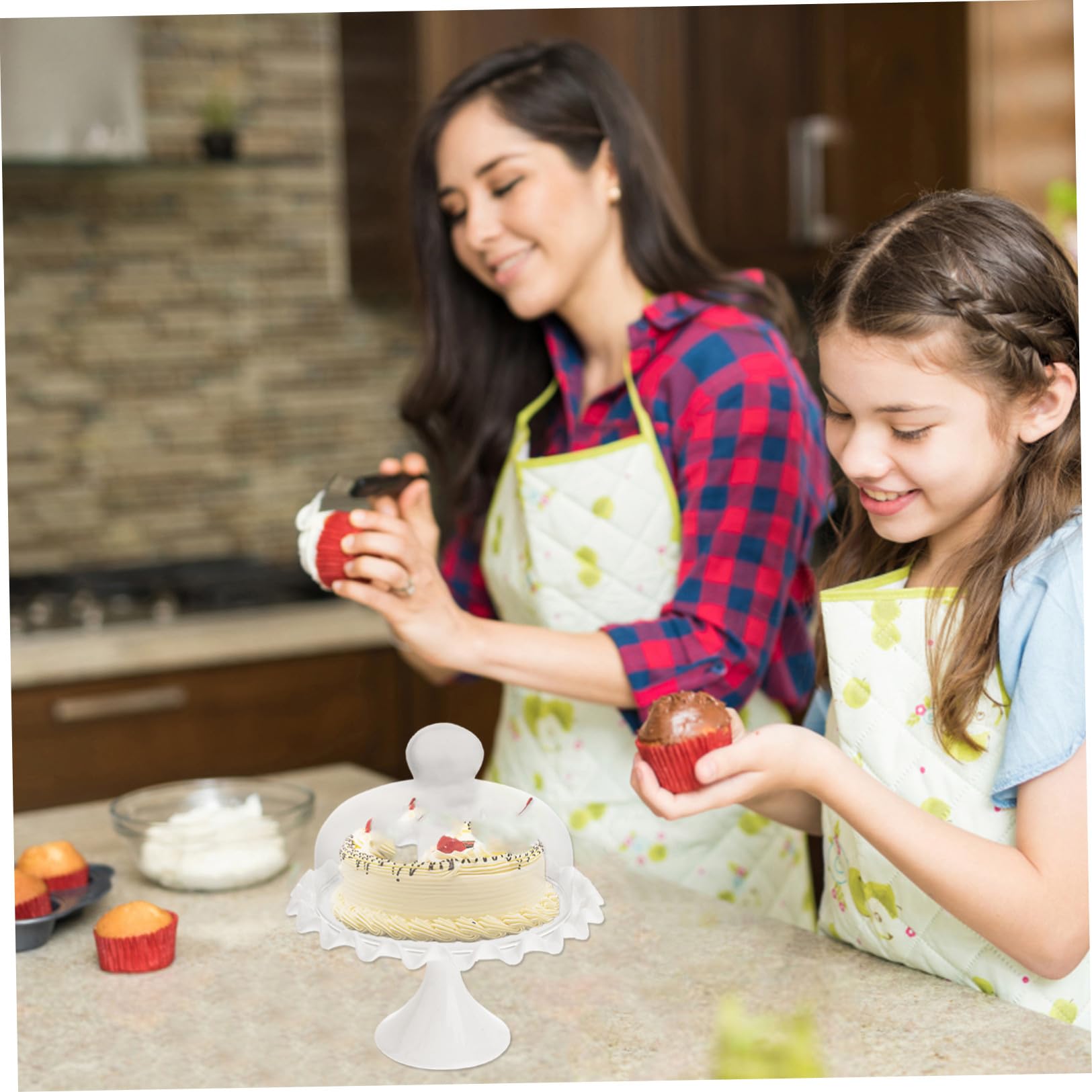 Artibetter Campana de Cristal para Tartas, Tapa Transparente para Postres
