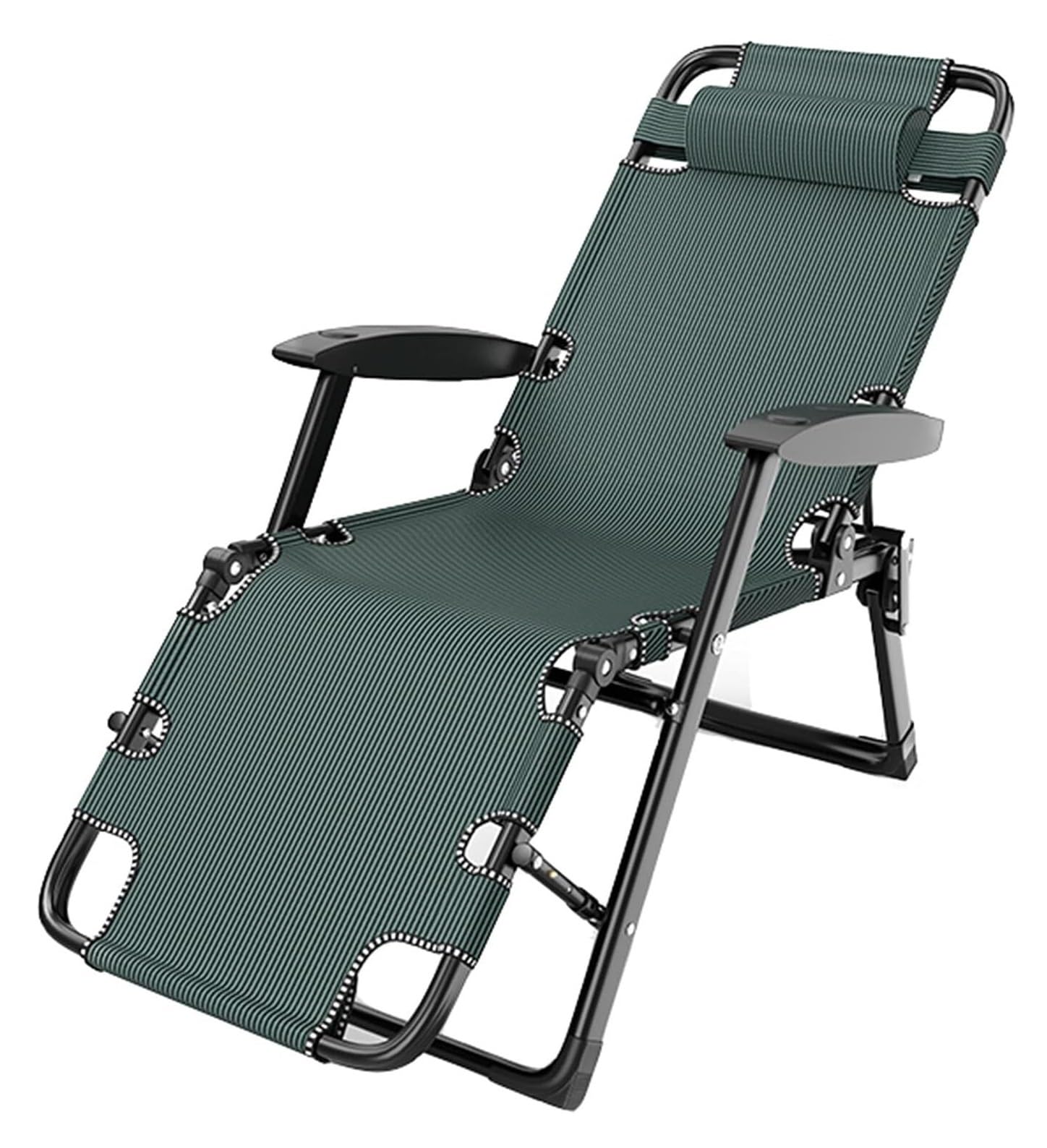 Chaise Longue Zéro Gravité Pliante avec Oreiller Réglable