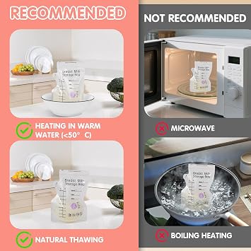 100 PCS Breast Milk Storage Bag 8oz/250ml with Pour Spout Breastfeeding | BPA & BPS Free Milk Storage Bags Temperature-Sensing Color Change Self Standing Pouches No-Leak for Refrigeration & Freezing