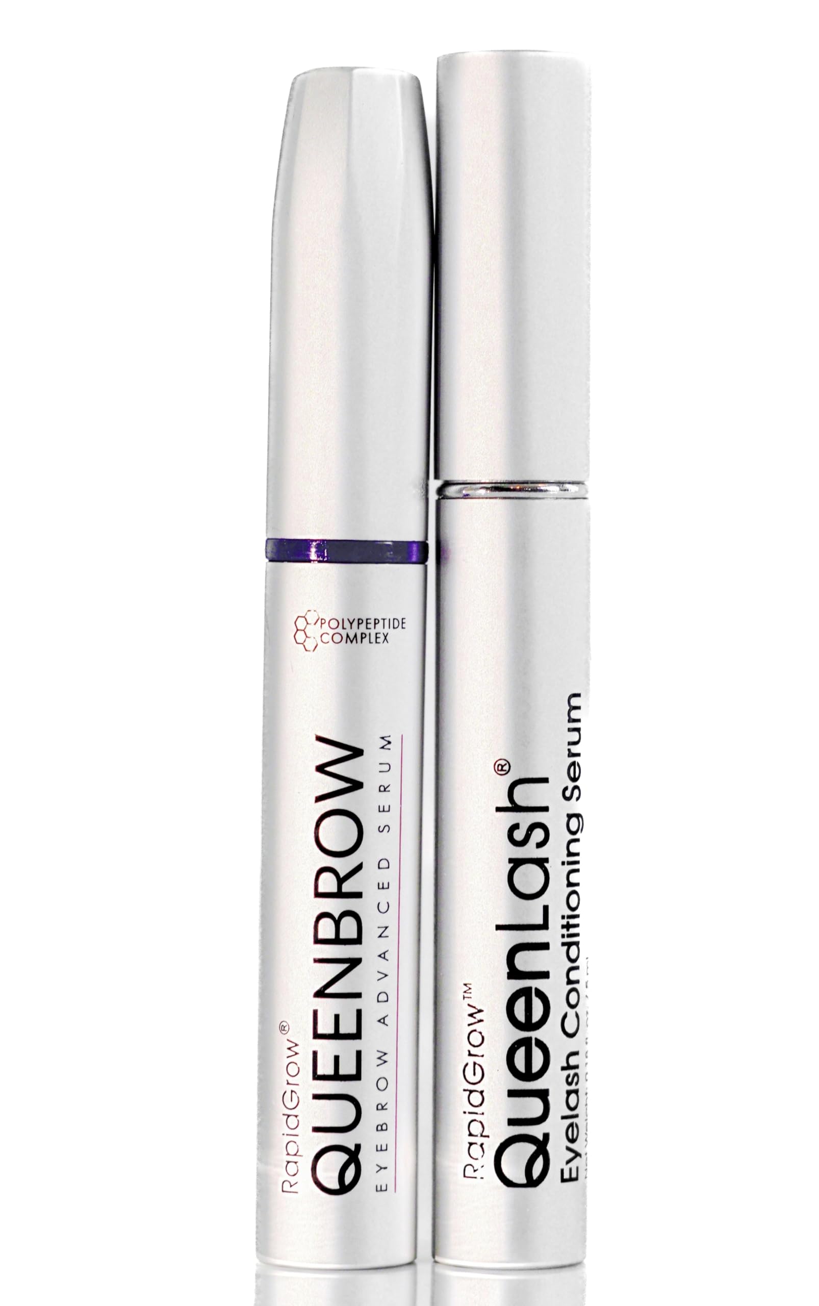 QueenBrow Queenlash For Eyebrow & Lash Hair Regrowth Enhancement Serum Set, 2 Pieces