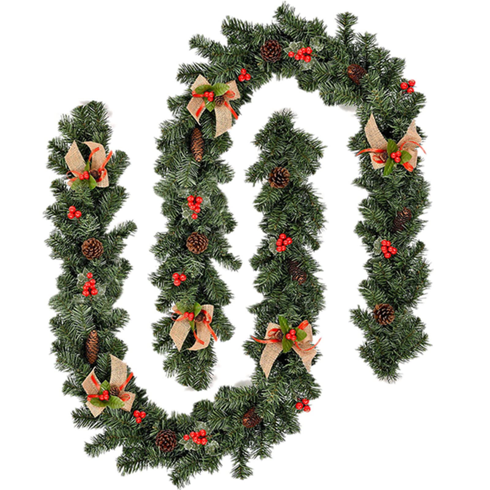 Amazon.co.jp: 2パック クリスマスつる 5.9フィート クリスマス