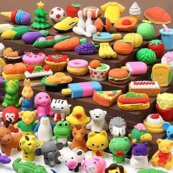 Mr. Pen- Food Erasers, Erasers, 30 Pack, Puzzle Erasers, Take Apart