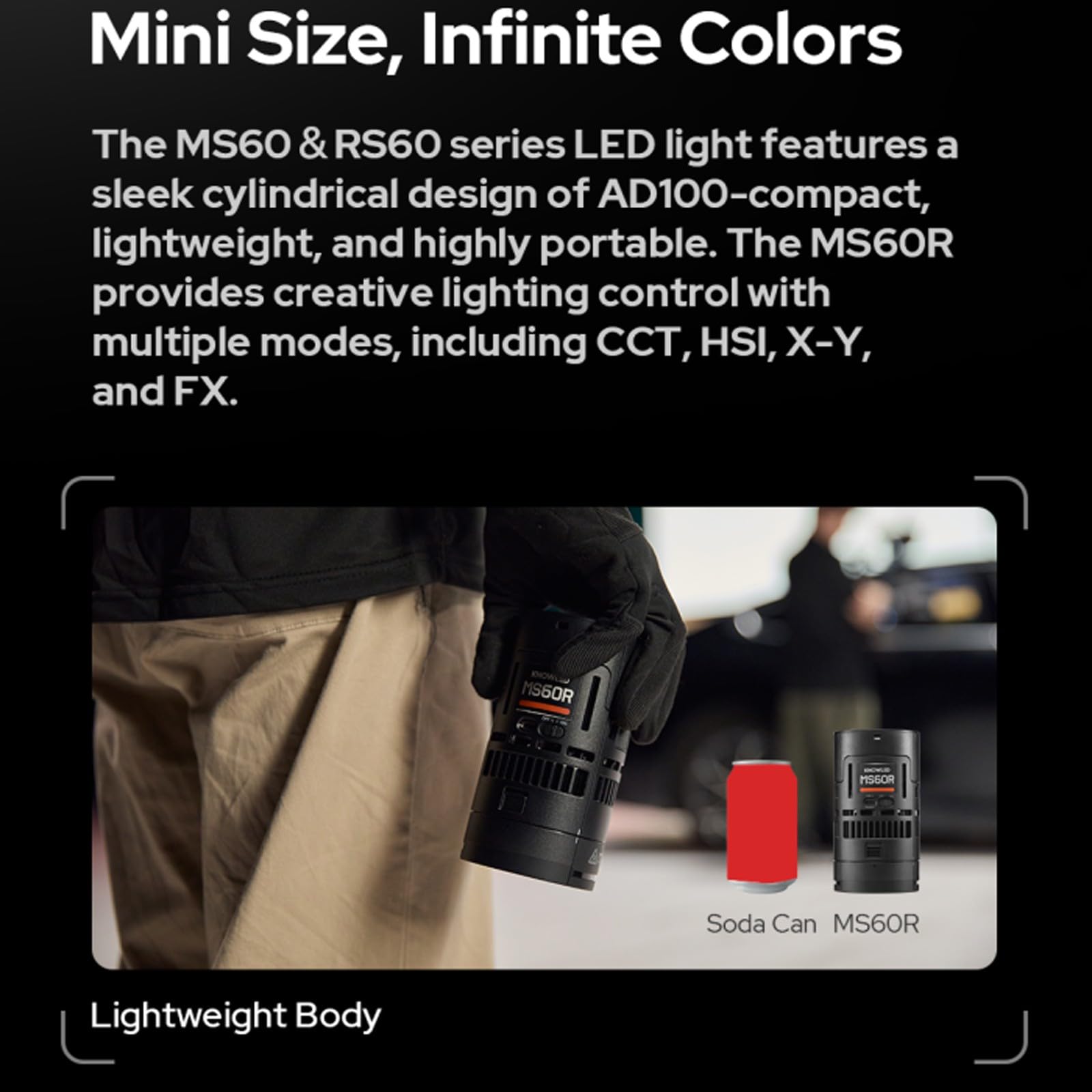 Amazon.co.jp: Godox RS60Bi バイカラー LED ビデオライト、CCT 2800 