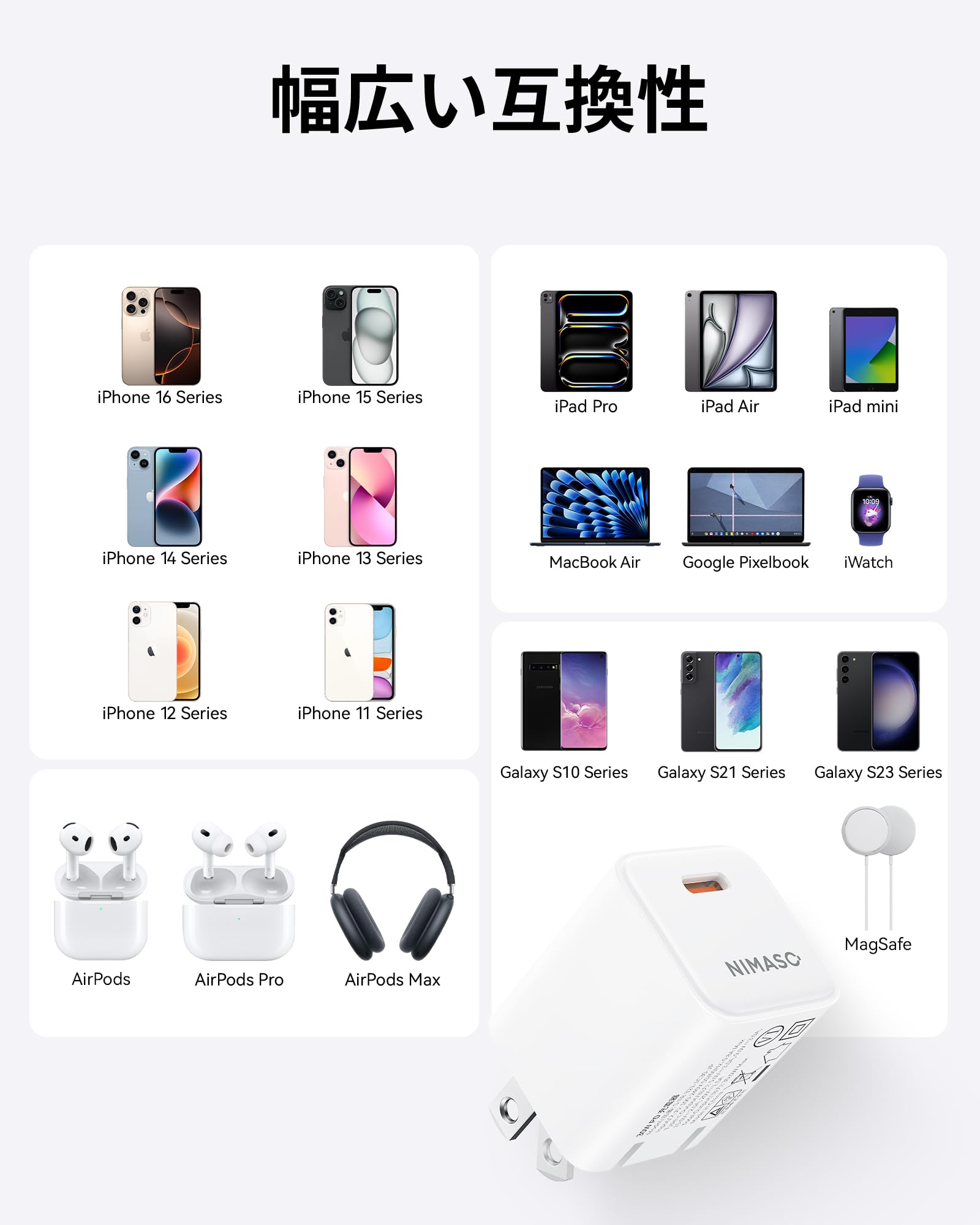 Amazon | NIMASO 充電器 Type-C 30W USB-C 急速充電器 PD対応 1