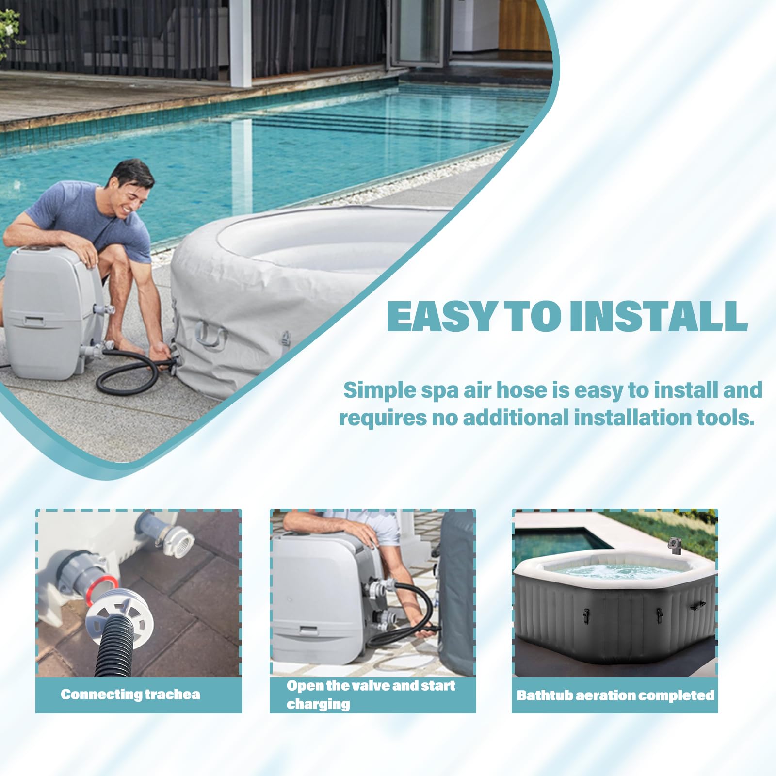 Sump Pump Hose With Inflation Hose Intex Bubble Spa Hot Tub