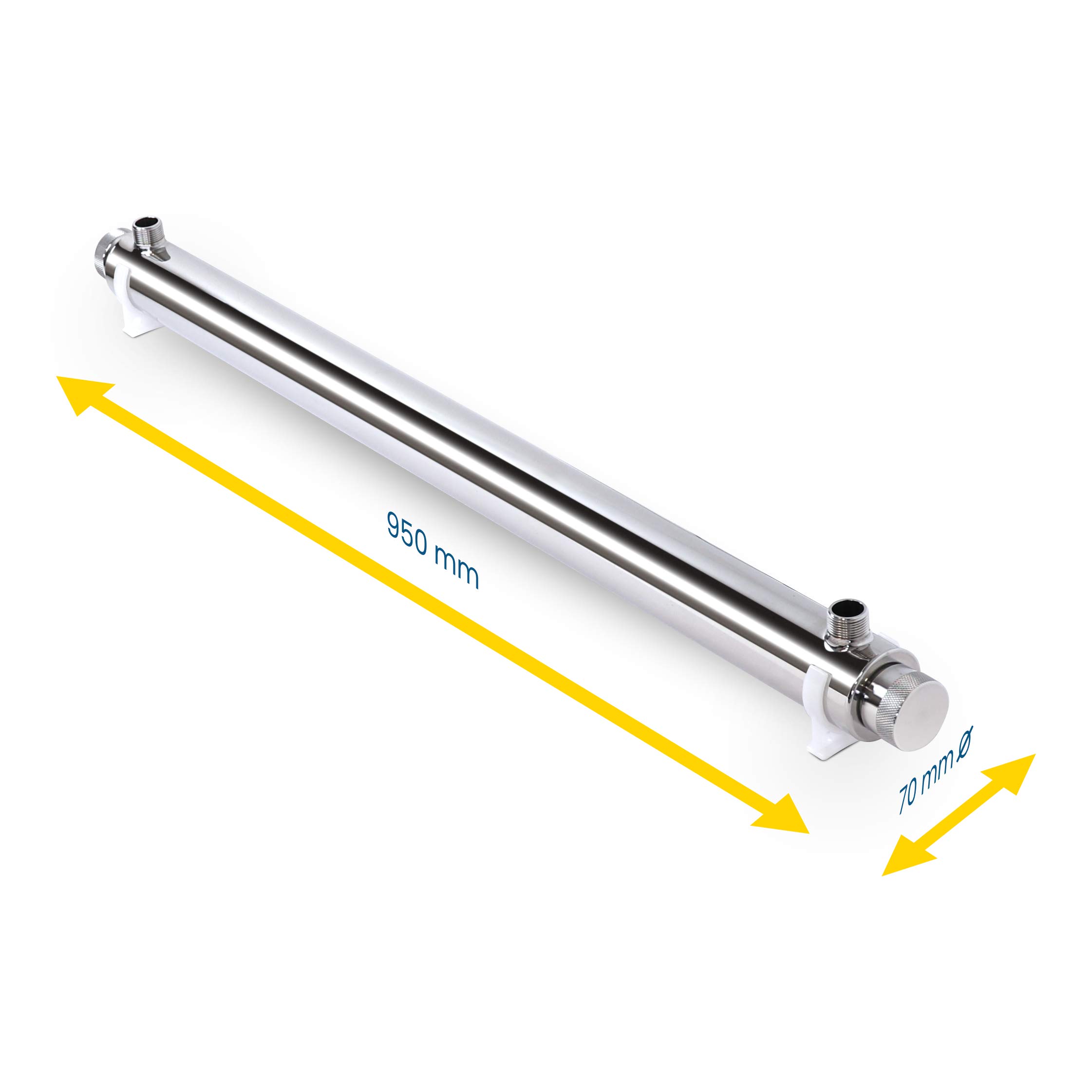 Sterilizzatore Acqua Lampada UV 55 Watt Portata 30 lt/min per impianti filtrazione, osmosi inversa e Acquario