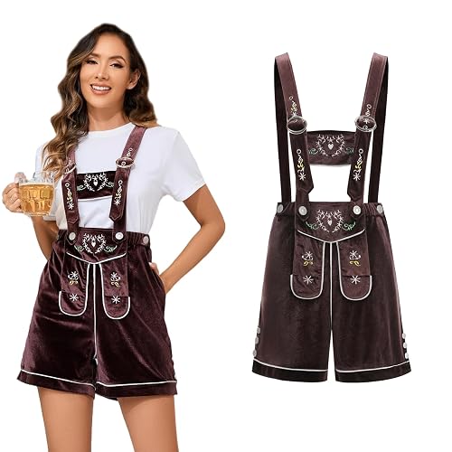 Populus Women Oktoberfest Lederhosen Outfit German October Festival Costume