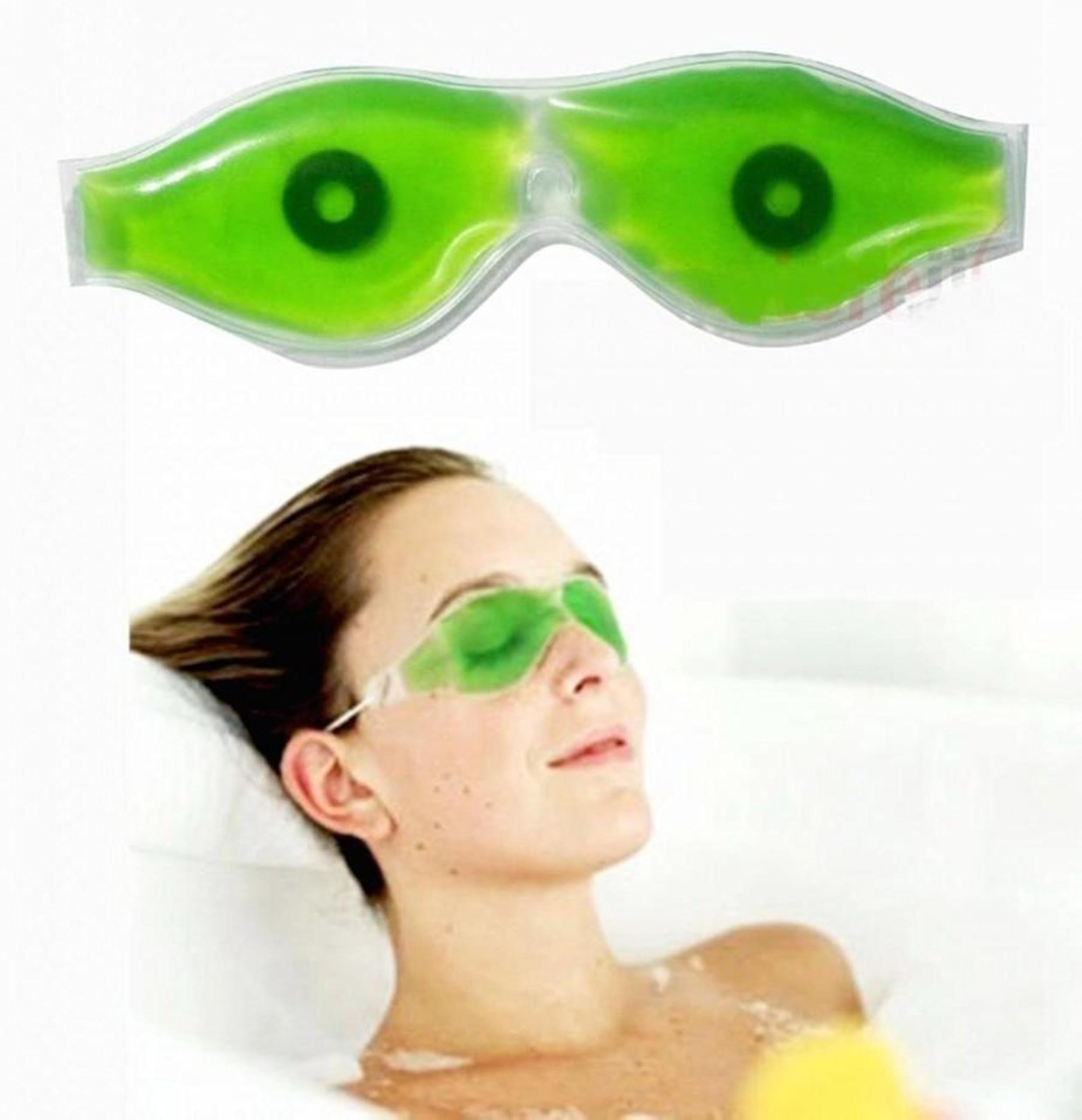 Veentus Beauty Aloe Vera Cool Gel Eye Mask Summer Ice Cooling Sleeping Mask for Eye Patches Remove Dark Circles Fatigue Cool Eyes Patch Pads Eye Care (Pack of 1 Pis)-image-3
