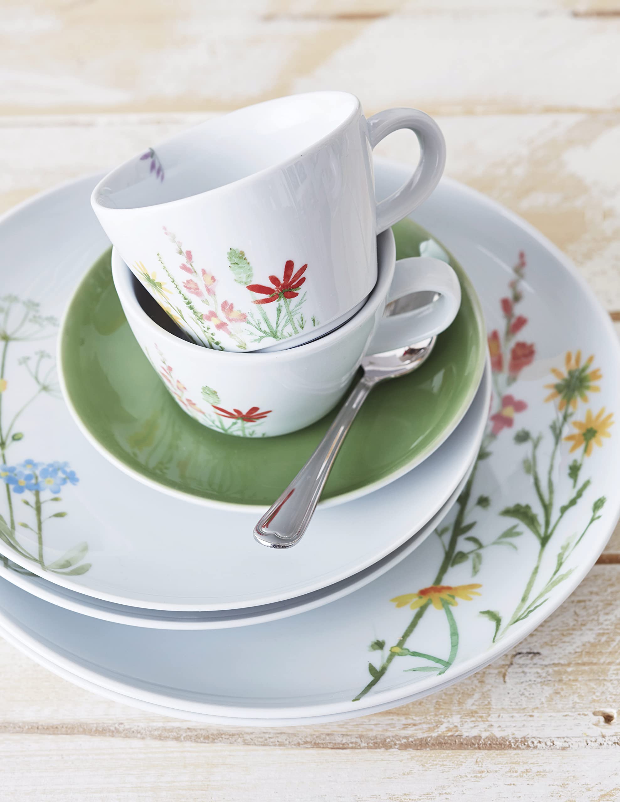 KAHLA 39C108A76875C Five Senses Wildblume Mini-Krug 0,50 l + Deckel-Dip 11 cm | florale Kanne mit Deckel aus Porzellan
