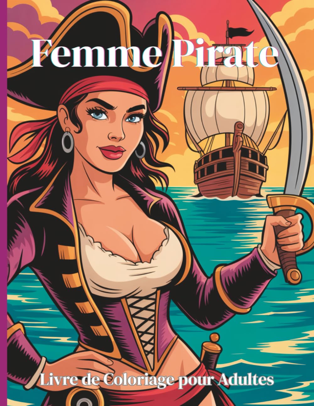 Femme Pirate – Livre de Coloriage pour Adultes: 50 illustrations captivantes et détaillées de superbes femmes pirates pour se détendre et stimuler la créativité