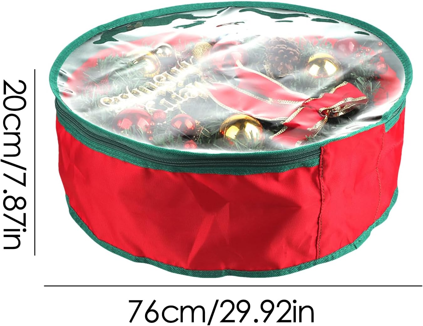 Wreath Storage Container,Christmas Case with Zipper | Seasonal Wreath Garland Container Bag,for Easter Holiday Party Events Wedding Decorations Ornaments Home Garage