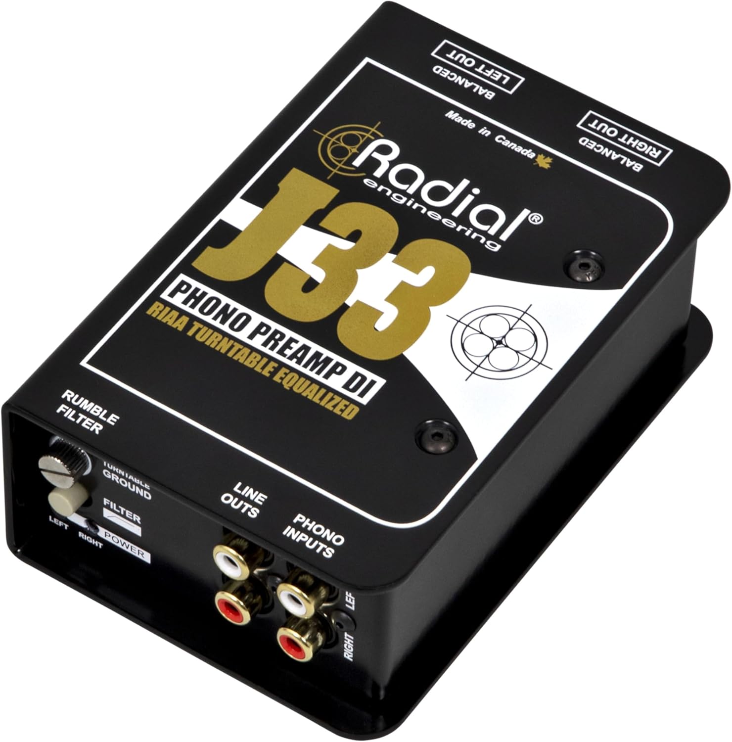 Radial J33 2-Channel Active Turntable Preamp Direct Box