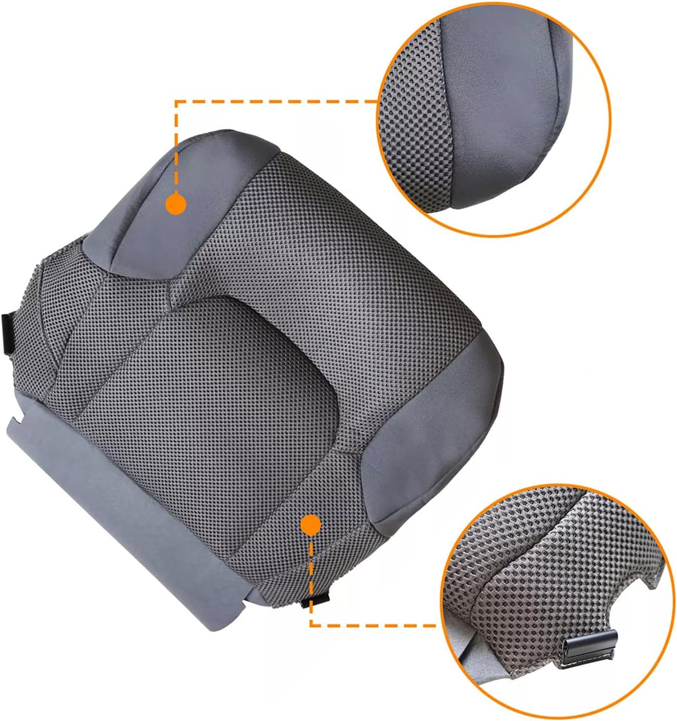 MOUDOAUER 4Pcs Car Repairing Driver & Passenger Bottom-Top Cloth Seat Cover for Nissan Frontier 2005-2019