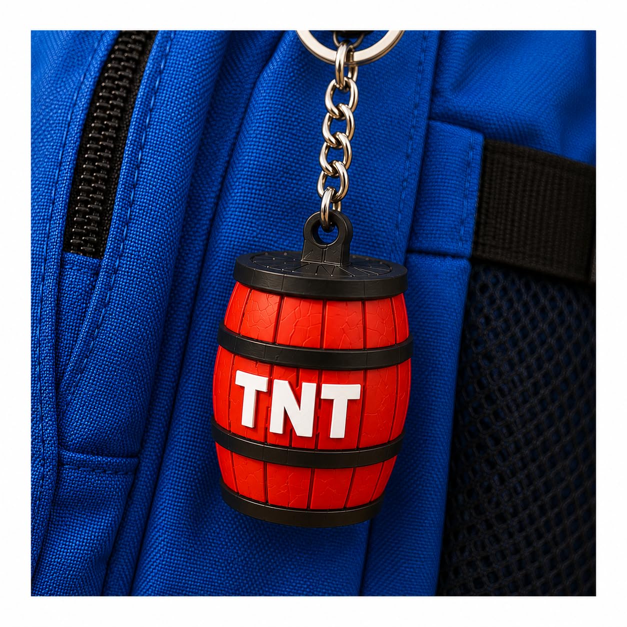 TNT BARREL Keychain – Cartoon Inspired Mini Barrel Key Ring, Compact Backpack Charm, Gamer Gift, Collectible Accessory for Keys, Bags & Travel-image-17