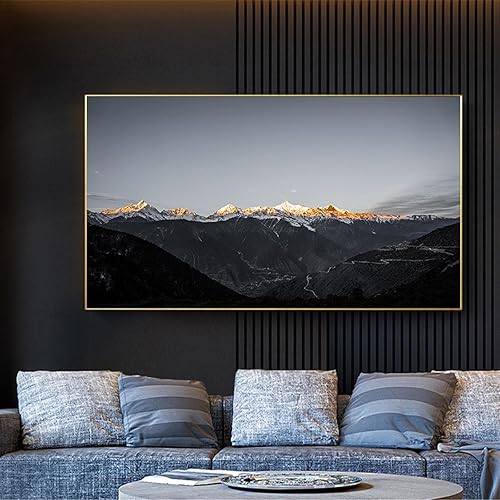 Cartel de la naturaleza Cuadros de paisaje de montaña nevada del monte Fuji. Impresiones en lienzo Arte de la pared para la decoración del hogar