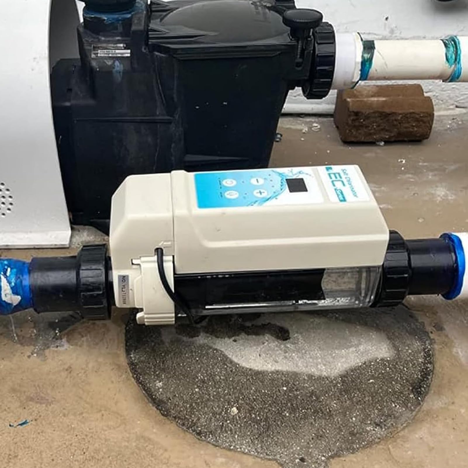 Clorador De Agua Salada Para Piscinas, Generador De Cloro De Agua Salada Con FuncióN De Limpieza AutomáTica, Limpiador De Celdas De Sal FáCil De Instalar Para Piscinas De SPA,40M³/8g/hr