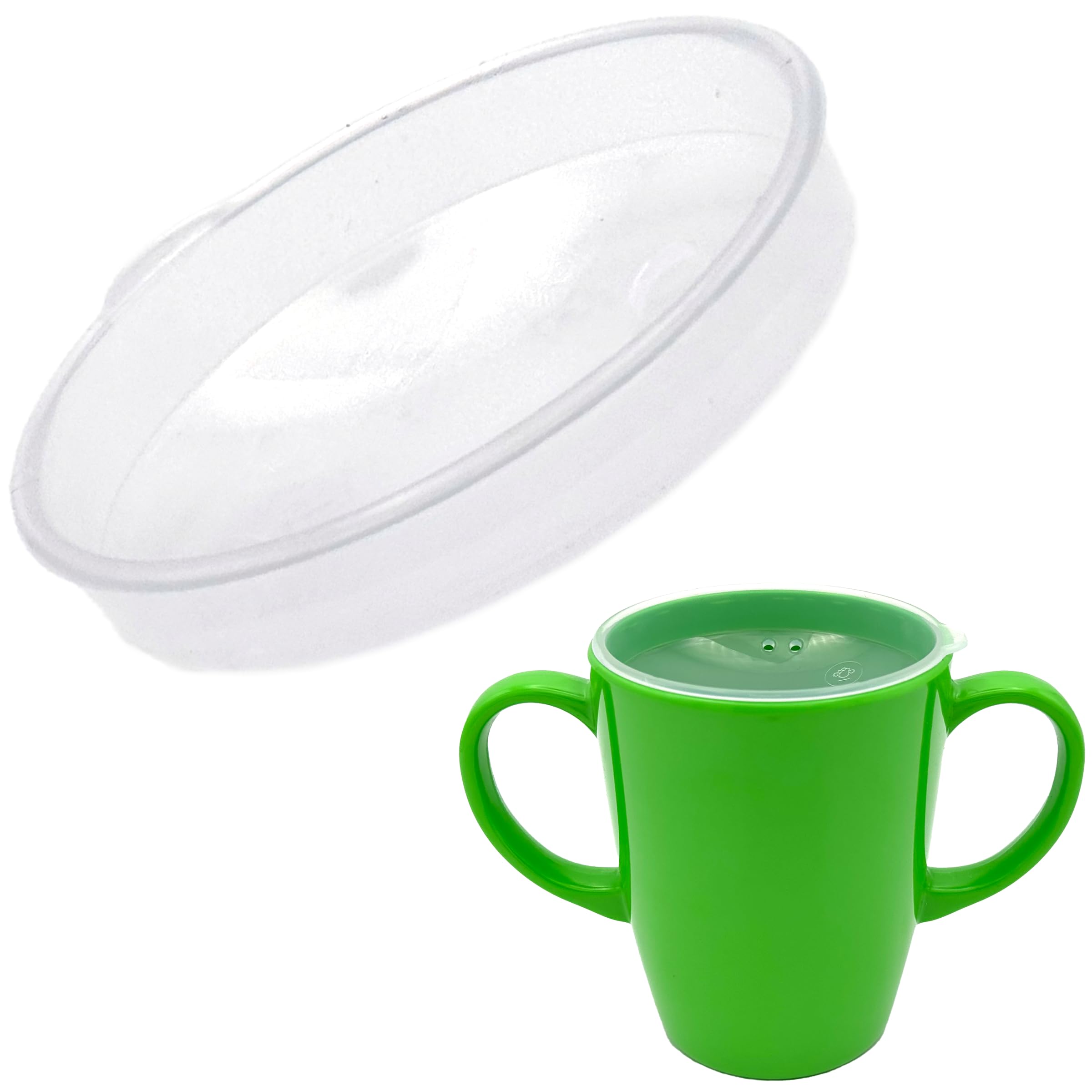 Rosa Lifestyle Mug Lids with Straw Hole (Pack of 2), Secure & Easy Clean, Ideal for Straw Spill Free Sipping