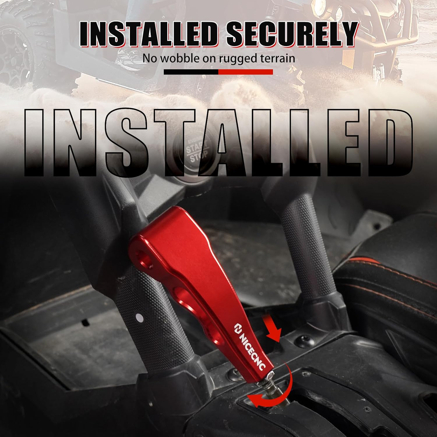 NICECNC Red X3 Shift Knobs Aluminum Gear Selector Shifter Knob Grip Compatible with Can Am Commander 1000 2011-2020, Maverick 1000R 2013-2018, Maverick X3 2017-2022, See Fitments