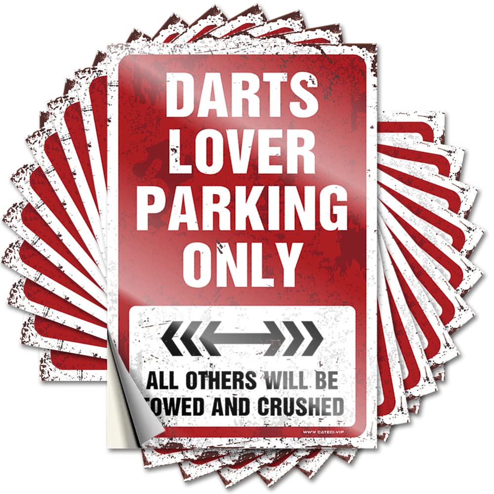 Fzfn Boys Colour Fall Door Decor Wall Decals | Darts Lover Parking Only Rock For Colorful Decor(8X12cm)