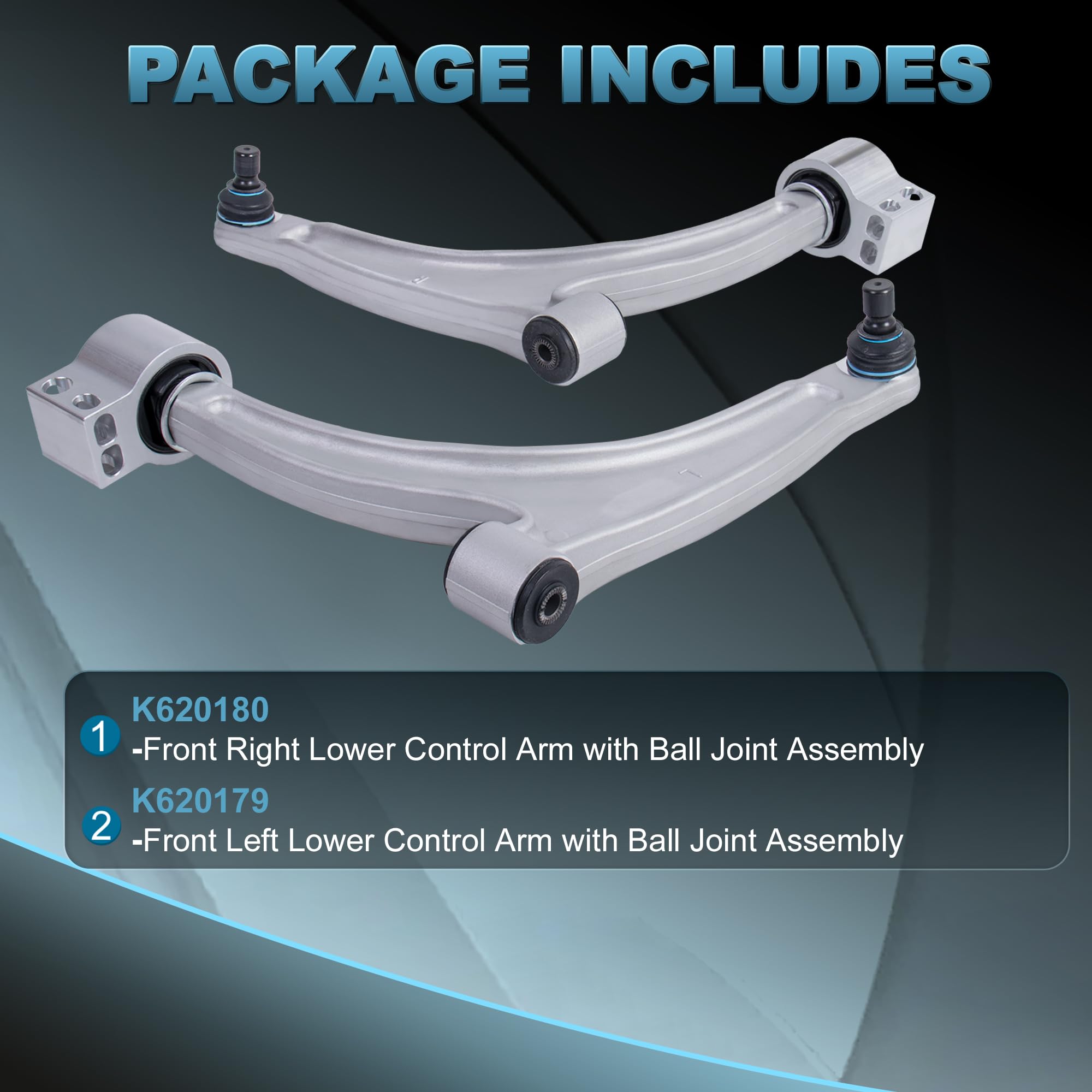 Reezoone Front Lower Control Arms With Ball Joints For Chevy Malibu & Pontiac G6 2004-2012 – Pair